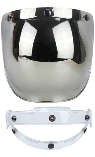 Visor Burbuja Moto Casco Clásico Tipo Cafe Racer + Adaptador