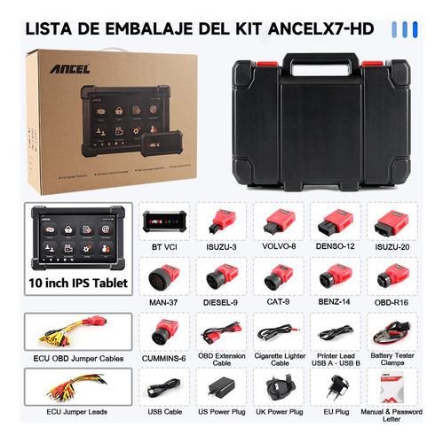 Scanner Ancel X7 Hd Port Br Para Máquinas Tratores Caminhões