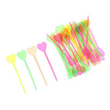 30 Palillos Neon Coctel Bebidas Frutas Decoracion Fiesta For