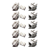 10 Pcs Cess Cat6 Rj45 Keystone Jack En Color Blanco Y Key