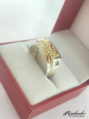 Anillo Caballero En Plata Con Lamina De Oro