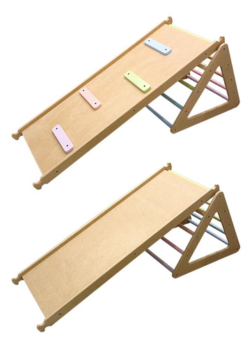 Escalador/rampa Con Triangulo, Juego Montessori-1,40x45x50m