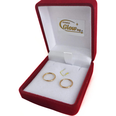 Aros Oro 18k Argollas Cubanitos 10mm Niña Bebé Glowing | Envío gratis