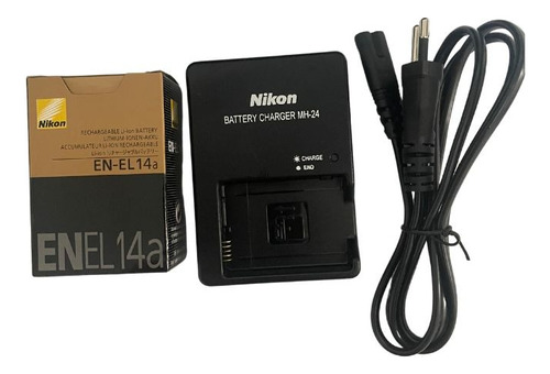 Bat Carregador Nikon En-el 14a D5100 D5200 D3100 D3200 D5500