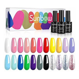 Esmalte - Sunbow Kit De Esmaltes De Uñas De Gel, 25 Piezas, 