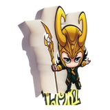 Luz Decorativa Mural 3d Mini Loki Marvel Vengadores