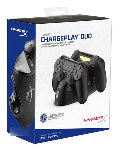 Cargador 2 Controles Ps4 Hpx Hyperx Charge Play Duo- Boleta