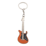 Wang Zhai Llavero De Guitarra Naranja Para Hombre, Mini Lla.