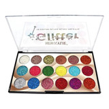      Paleta Sombras Glitter Alta Pigmentación 18 Colores 