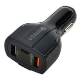 Cargador Auto Celular Toma Carga Rapida 2x Usb 3.5 + Tipo C 