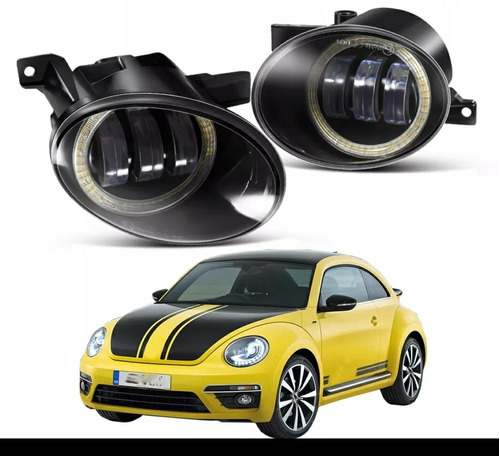 Faros Niebla Lupa Aro Led Vw Beetle 2012 Al 2019 Socket 9006