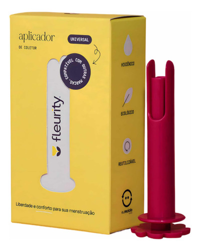 Aplicador De Coletor Menstrual Fleurity, Inciclo, Violeta