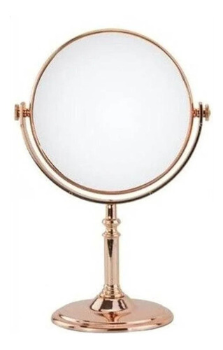 Espelho De Aumento Para Mesa Maquiagem Dupla Face Gira 360º