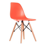 Cadeira De Jantar Empório Tiffany Eames Dsw Madera, Estrutura De Cor  Coral, 1 Unidade