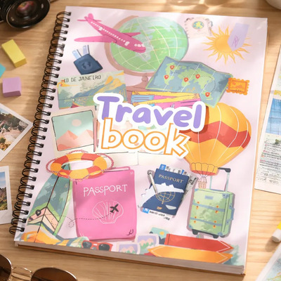 Cuaderno Bitacora/diario De Viajes - Travel Book Rosa 100 Hojas 18x24cm