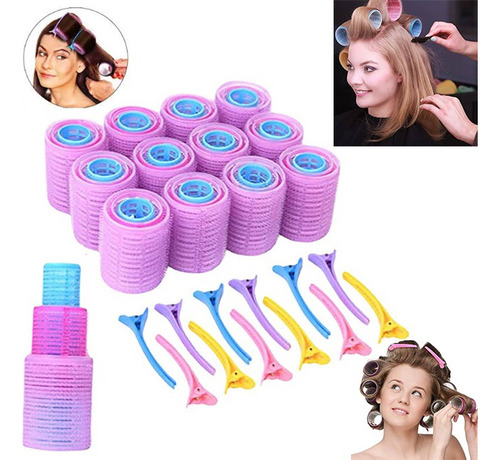 48 Pcs Rulos Para Cabello Plástico De Cabello Sin Calor