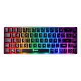 Teclado Gamer Led Rgb Rainbow Tkl Slim 60% Ant-ghostig Usb