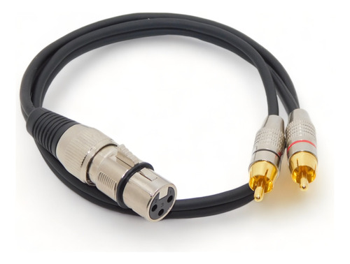 Cable  Canon Xlr Hembra A 2 Rca Macho 20 Cm  Profesional