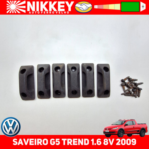 Kit Gancho Cacamba Traseira Vw Saveiro G5 G6 G7 Com Parafuso