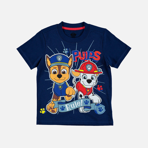Camiseta De Paw Patrol Estampada Azul Para Niño De 2t A 5t