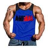 Musculosa Animal 100% Algodón Para Entrenar Gimnasio Verano