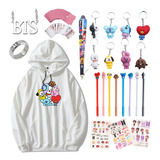 Sudadera Con Capucha Bt21 Kpop Token Series Llavero, Collar