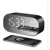 Reloj Despertador Digital Con Parlante Bluetooth Y Radio Fm
