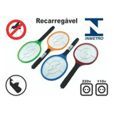 Raquete Mata Mosquito Dengue Insetos Recarregável Bivolt