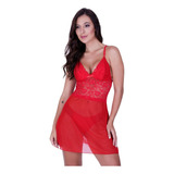 10 Camisola Renda Transparente Linha Noite Feminina Sensual 