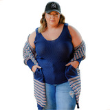 Cardigan Feminino Plus Size Longo De Frio Kit Conjunto Blusa