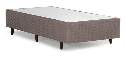 Base Cama Box Herval Solteiro Lucca, 39x96x203, Marrom Claro