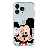 Case Funda Protector Mickey Mouse Transparente Para iPhone