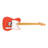 Guitarra Eléctrica Fender Vintera '50s Telecaster De Aliso Fiesta Red Brillante Con Diapasón De Arce