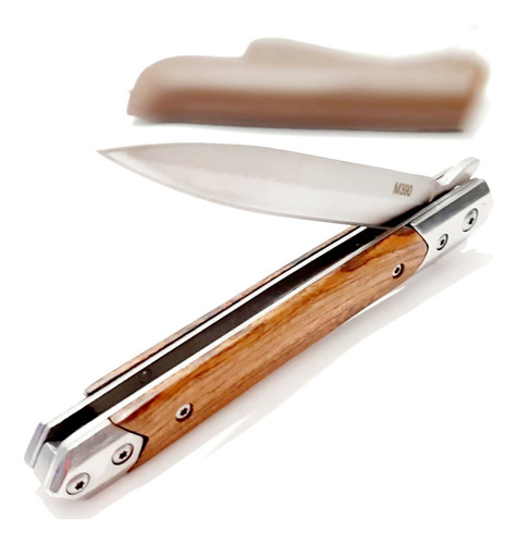 Navaja Estilete Wood Madera M390 Calidad Edc Premium