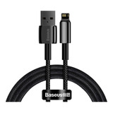 Cabo Usb / Lightning Baseus 2.4a Turbo Para iPhone E iPad 1m