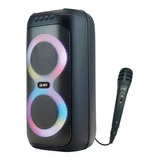 Bafle Ghia Amplificador Recargable Doble Bocina 4 PuLG Bt Usb Tws Mic Fm Luz Secuencial