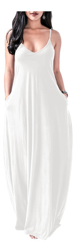 Maxi Vestido Slip Elegante Casual Dama Mujer Xally 30 Bolsas