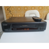 Video Cassete Sharp 4 Head Vc1394b Com Controle Remoto 
