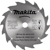 Disco De Serra Makita 185mm 16 Dentes Furo 20mm D-51334 N.f Cor Prateado