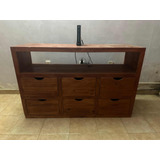 Mueble Rack Tv De Madera De Pino