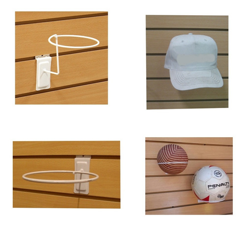 Mensula Porta Pelota O Gorro Panel Ranurado