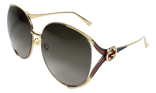 Lentes Sol Gucci Gg0225s Iconic Round Oversized 63mm Suns