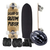 Kit Skate Swingboard Simulador Surf Longboard E Kit Proteção