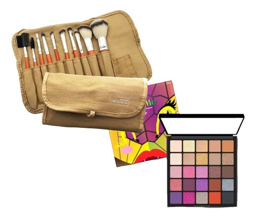 Kit De Maquillaje Para Ojos Rude Cosmetics Y Set De Brochas