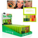 Caja 12 Paletas Sombras Brillo Lila 12 Colores Flamenco 