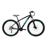 Bicicleta Aro 29 Ksw Xlt 200 Shimano 24v Freio Disco Hidr Cor Preto Com Azul E Azul Tamanho Do Quadro 17