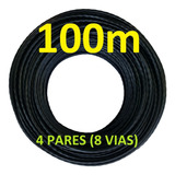 Cabo Rede Cat5e Preto Rolo 100m Cat5-e Cat-5e Internet Net