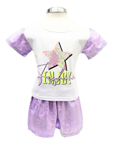 Conjunto Niña Playera Short Yimai 2274