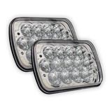 Par Faros Unidad Alta-baja 13 Leds Lupa 5x7 Luz Blanco/azul