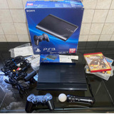  Playstation 3 250gb, 1joystick +camara+ Move + 4 Juegos